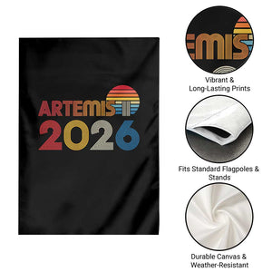 2026 Lunar Mission Retro Sunset Garden Flag Vintage Space Exploration Astronomy Enthusiasts Sci-Fi Lovers TS02 Print Your Wear