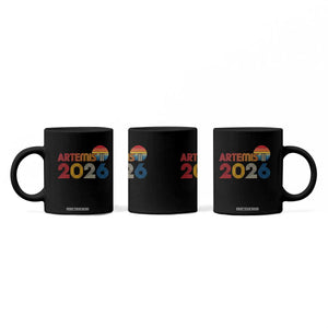 2026 Lunar Mission Retro Sunset Coffee Mug Vintage Space Exploration Astronomy Enthusiasts Sci-Fi Lovers TS02 Print Your Wear
