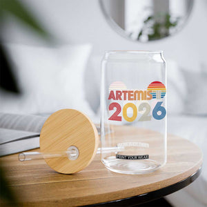 2026 Lunar Mission Retro Sunset Glass Can Vintage Space Exploration Astronomy Enthusiasts Sci-Fi Lovers TS02 Print Your Wear