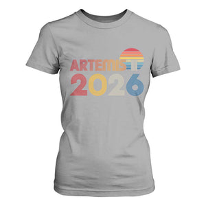 2026 Lunar Mission Retro Sunset T Shirt For Women Vintage Space Exploration Astronomy Enthusiasts Sci-Fi Lovers TS02 Sport Gray Print Your Wear