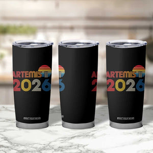 2026 Lunar Mission Retro Sunset Tumbler Cup Vintage Space Exploration Astronomy Enthusiasts Sci-Fi Lovers TS02 Print Your Wear