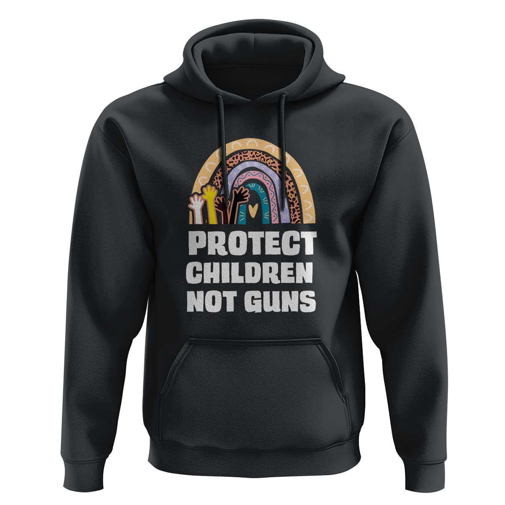 Gun Violence Awareness Hoodie Protect Children Not Guns In June We Wear Orange Day End Gun Violence Rainbow TS02 Black Print Your Wear