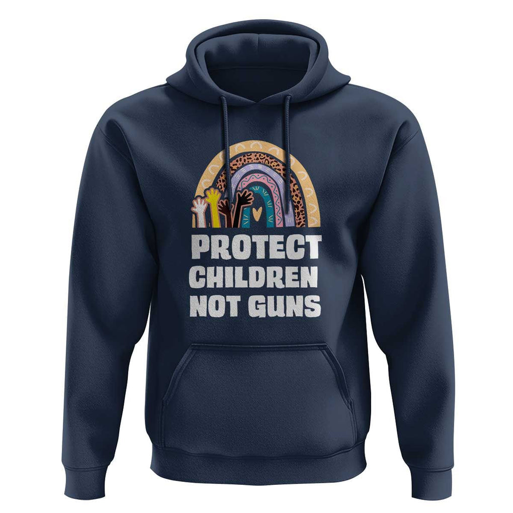Gun Violence Awareness Hoodie Protect Children Not Guns In June We Wear Orange Day End Gun Violence Rainbow TS02 Navy Print Your Wear