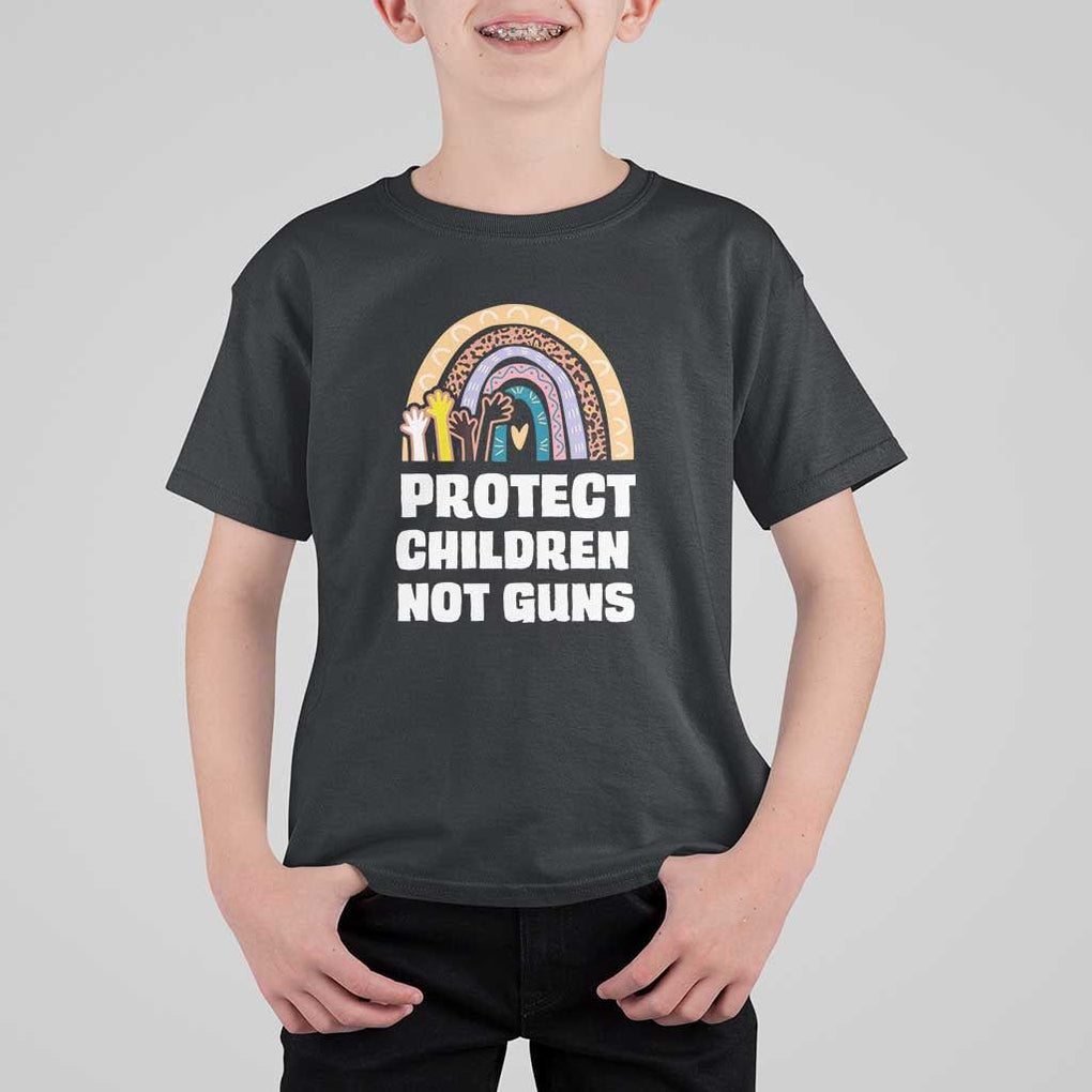 Gun Violence Awareness T Shirt For Kid Protect Children Not Guns In June We Wear Orange Day End Gun Violence Rainbow TS02 Black Print Your Wear