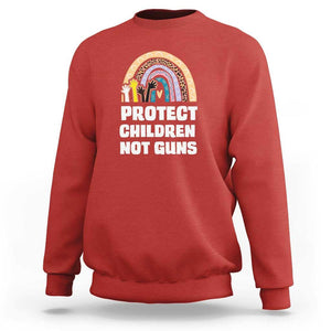 Gun Violence Awareness Sweatshirt Protect Children Not Guns In June We Wear Orange Day End Gun Violence Rainbow TS02 Red Print Your Wear