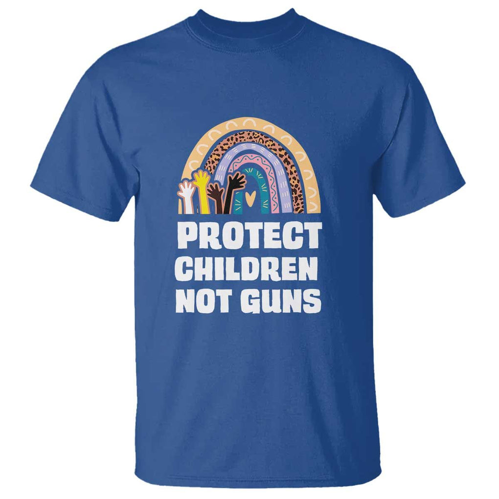 Gun Violence Awareness T Shirt Protect Children Not Guns In June We Wear Orange Day End Gun Violence Rainbow TS02 Royal Blue Print Your Wear