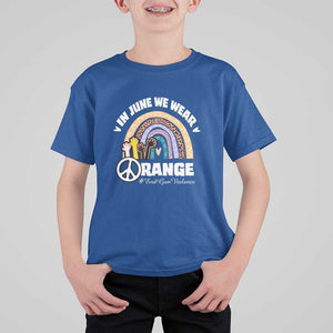 Gun Violence Awareness T Shirt For Kid In June We Wear Orange End Gun Violence Awareness Rainbow TS02 Royal Blue Print Your Wear