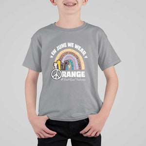 Gun Violence Awareness T Shirt For Kid In June We Wear Orange End Gun Violence Awareness Rainbow TS02 Sport Gray Print Your Wear