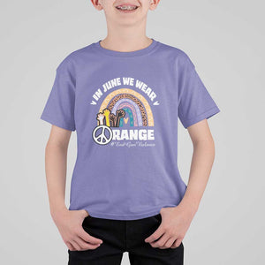 Gun Violence Awareness T Shirt For Kid In June We Wear Orange End Gun Violence Awareness Rainbow TS02 Violet Print Your Wear