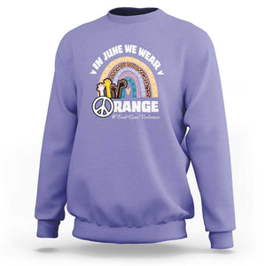 Gun Violence Awareness Sweatshirt In June We Wear Orange End Gun Violence Awareness Rainbow TS02 Violet Print Your Wear