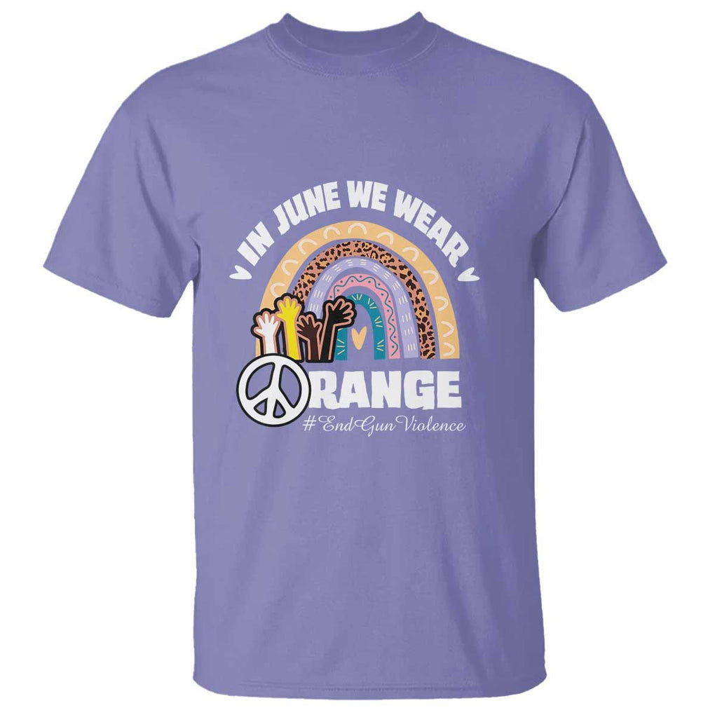 Gun Violence Awareness T Shirt In June We Wear Orange End Gun Violence Awareness Rainbow TS02 Violet Print Your Wear