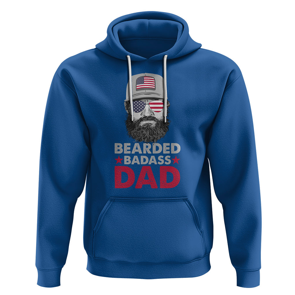 Funny Patriots American Men Bearded Badass Dad Hoodie TS02 Royal Blue Printyourwear