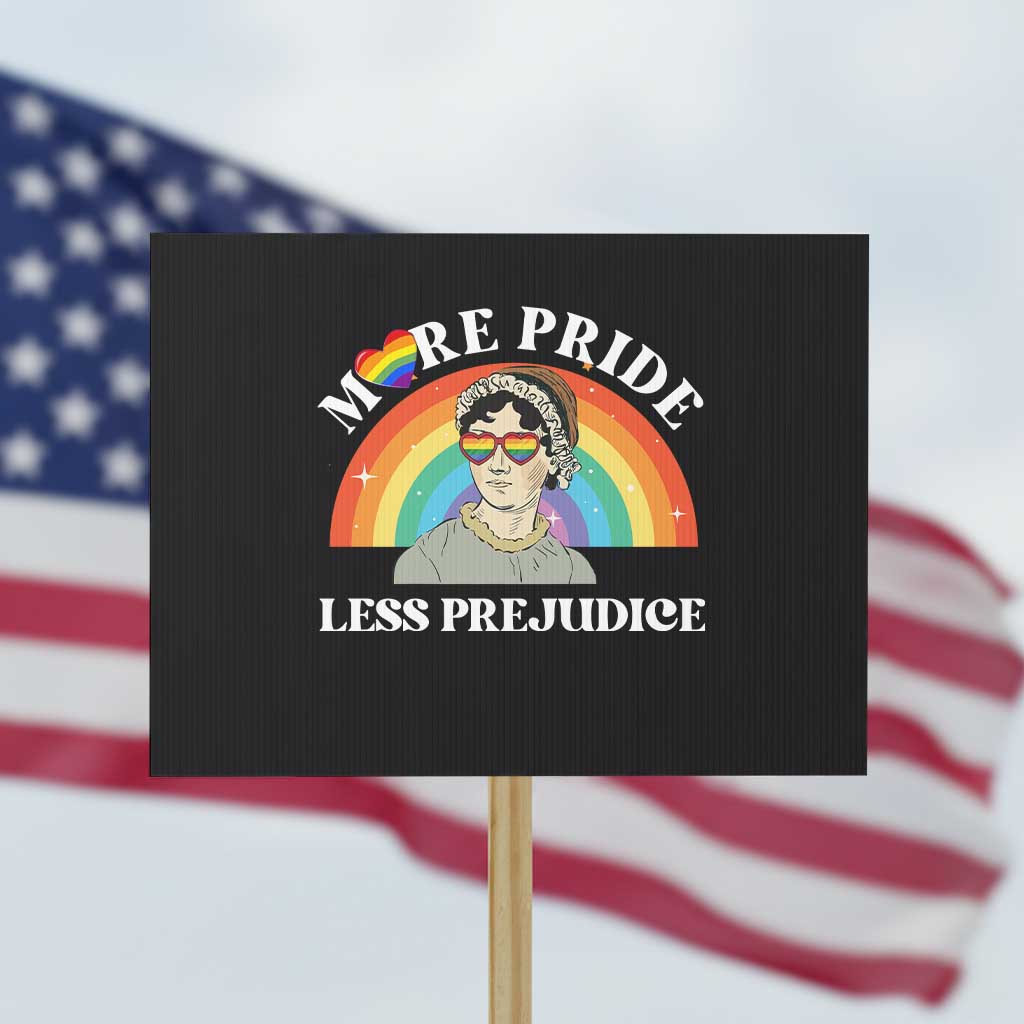 Gay Pride Protest Sign More Pride Less Prejudice LGBT Pride Month TS02 Horizontal 18