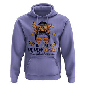 Gun Violence Awareness Hoodie In June We Wear Orange Messy Bun TS02 Violet Print Your Wear