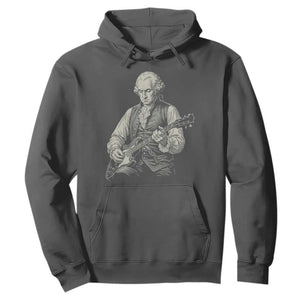 George Washington Rock Star Portrait Hoodie Funny Electric Guitar Player Founding Father Patriotic Graphic