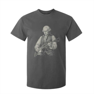 George Washington Rock Star Portrait T Shirt For Kid Funny Electric Guitar Player Founding Father Patriotic Graphic