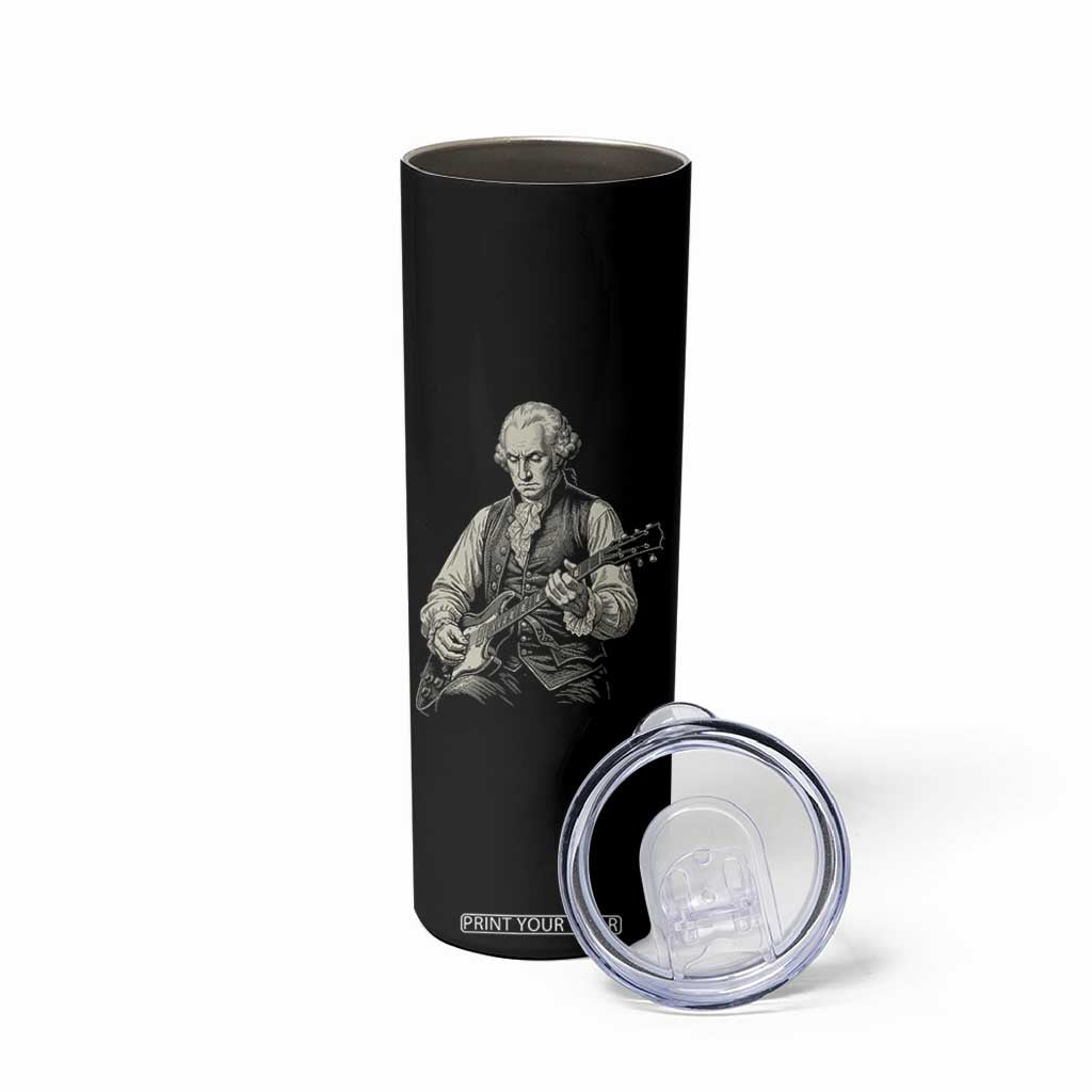 George Washington Rock Star Portrait Skinny Tumbler Funny Electric Guitar Player Founding Father Patriotic Graphic TS02 Print Your Wear