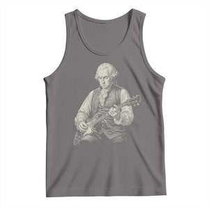 George Washington Rock Star Portrait Tank Top Funny Electric Guitar Player Founding Father Patriotic Graphic