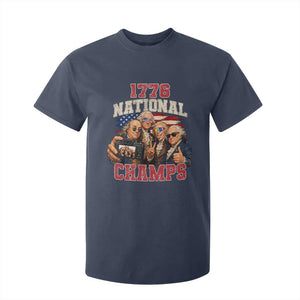 1776 National Champs Funny Founding Fathers Selfie Graphic T Shirt For Kid George Washington and Ben Franklin Cool Sunglasses Patriotic