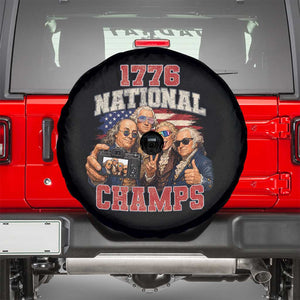 1776 National Champs Funny Founding Fathers Selfie Graphic Spare Tire Cover George Washington and Ben Franklin Cool Sunglasses Patriotic