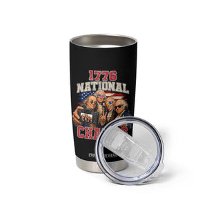 1776 National Champs Funny Founding Fathers Selfie Graphic Tumbler Cup George Washington and Ben Franklin Cool Sunglasses Patriotic