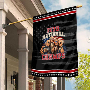 1776 National Champs Funny Founding Fathers Selfie Graphic Patriotic Garden Flag George Washington and Ben Franklin Cool Sunglasses