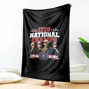 1776 National Champs Est 1776 Vintage Seal Throw Blanket Funny Cool Sunglasses Presidents and Founding Fathers Sports Style Patriotic TS02 Print Your Wear