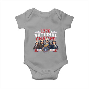 1776 National Champs Est 1776 Vintage Seal Baby Onesie Funny Cool Sunglasses Presidents and Founding Fathers Sports Style Patriotic
