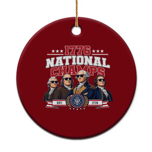 1776 National Champs Est 1776 Vintage Seal Ceramic Ornament Funny Cool Sunglasses Presidents and Founding Fathers Sports Style Patriotic TS02 1pc Red Print Your Wear