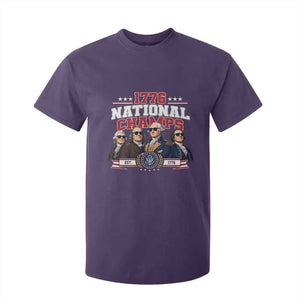 1776 National Champs Est 1776 Vintage Seal T Shirt For Kid Funny Cool Sunglasses Presidents and Founding Fathers Sports Style Patriotic