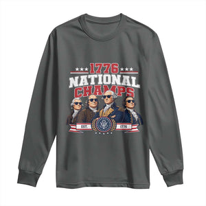 1776 National Champs Est 1776 Vintage Seal Long Sleeve Shirt Funny Cool Sunglasses Presidents and Founding Fathers Sports Style Patriotic