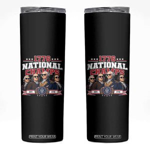 1776 National Champs Est 1776 Vintage Seal Skinny Tumbler Funny Cool Sunglasses Presidents and Founding Fathers Sports Style Patriotic TS02 Black Print Your Wear