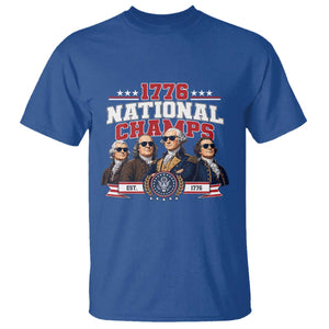 1776 National Champs Est 1776 Vintage Seal T Shirt Funny Cool Sunglasses Presidents and Founding Fathers Sports Style Patriotic