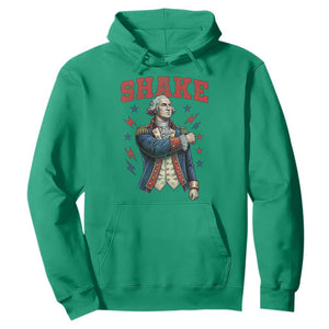 Shake Funny George Washington Patriotic Graphic Matching Hoodie Vintage Founding Father Distressed Stars and Lightning Bolts Dynamic Duo