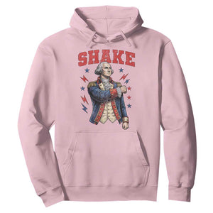 Shake Funny George Washington Patriotic Graphic Matching Hoodie Vintage Founding Father Distressed Stars and Lightning Bolts Dynamic Duo