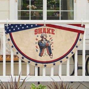 Shake Funny George Washington Graphic Matching Patriotic Fan Flag Vintage Founding Father Distressed Stars and Lightning Bolts Dynamic Duo