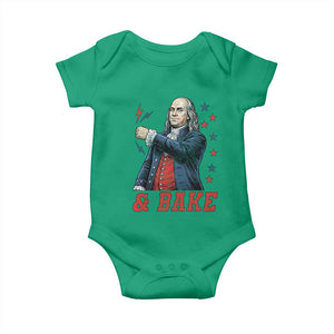 And Bake Funny Benjamin Franklin Patriotic Graphic Matching Baby Onesie Vintage Founding Father Distressed Stars and Lightning Bolts Dynamic Duo