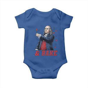 And Bake Funny Benjamin Franklin Patriotic Graphic Matching Baby Onesie Vintage Founding Father Distressed Stars and Lightning Bolts Dynamic Duo