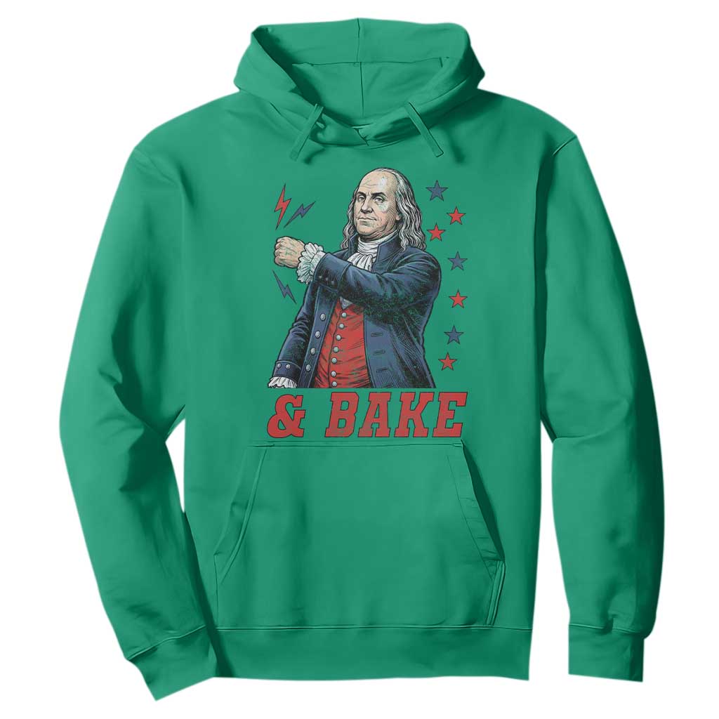And Bake Funny Benjamin Franklin Patriotic Graphic Matching Hoodie Vintage Founding Father Distressed Stars and Lightning Bolts Dynamic Duo