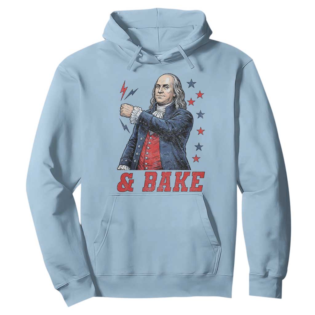 And Bake Funny Benjamin Franklin Patriotic Graphic Matching Hoodie Vintage Founding Father Distressed Stars and Lightning Bolts Dynamic Duo