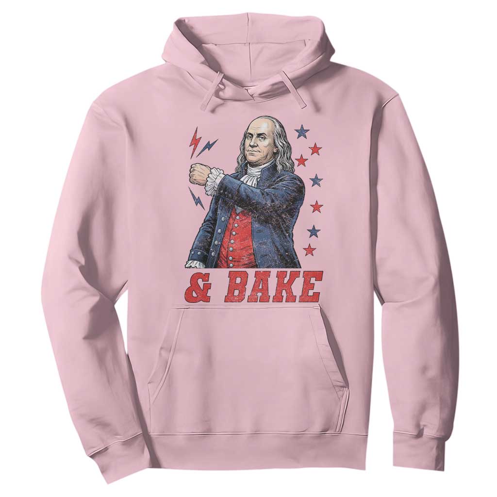 And Bake Funny Benjamin Franklin Patriotic Graphic Matching Hoodie Vintage Founding Father Distressed Stars and Lightning Bolts Dynamic Duo