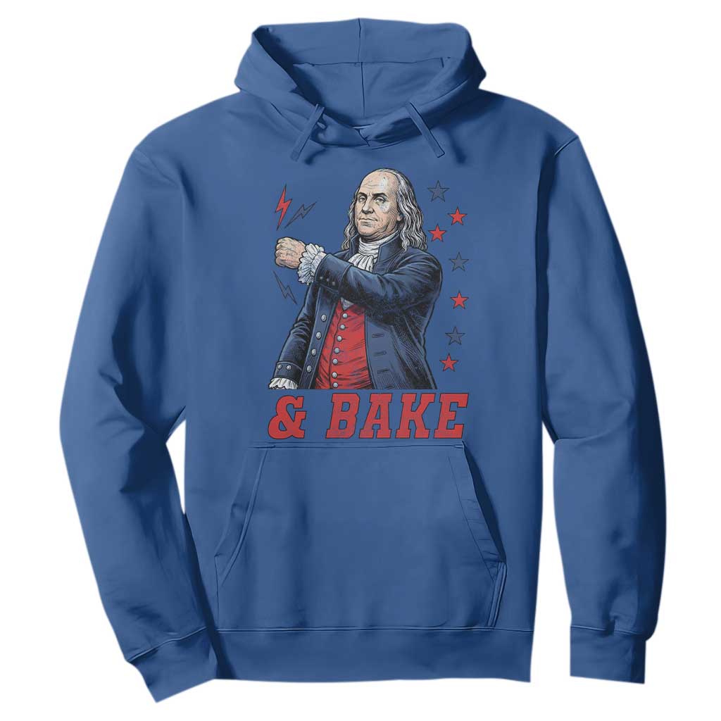 And Bake Funny Benjamin Franklin Patriotic Graphic Matching Hoodie Vintage Founding Father Distressed Stars and Lightning Bolts Dynamic Duo