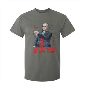 And Bake Funny Benjamin Franklin Patriotic Graphic Matching T Shirt For Kid Vintage Founding Father Distressed Stars and Lightning Bolts Dynamic Duo