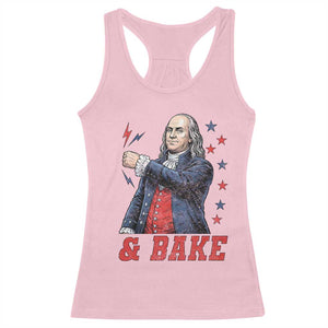 And Bake Funny Benjamin Franklin Patriotic Graphic Matching Racerback Tank Top Vintage Founding Father Distressed Stars and Lightning Bolts Dynamic Duo