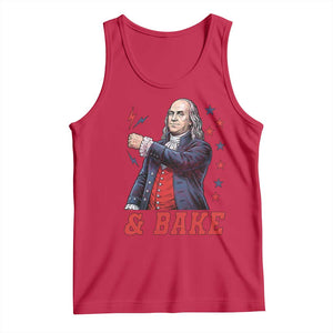 And Bake Funny Benjamin Franklin Patriotic Graphic Matching Tank Top Vintage Founding Father Distressed Stars and Lightning Bolts Dynamic Duo