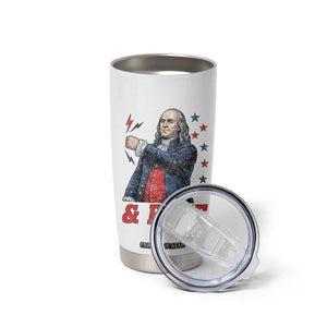 And Bake Funny Benjamin Franklin Patriotic Graphic Matching Tumbler Cup Vintage Founding Father Distressed Stars and Lightning Bolts Dynamic Duo