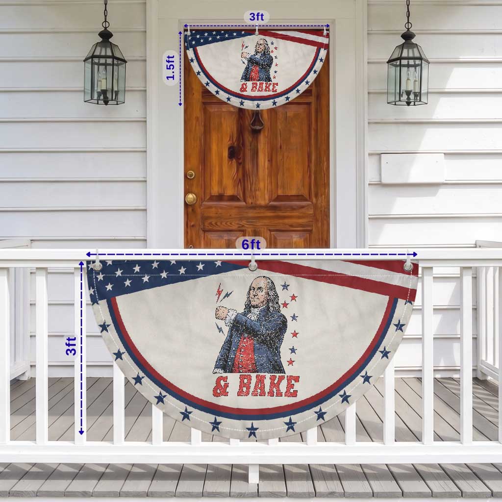 And Bake Funny Benjamin Franklin Graphic Matching Patriotic Fan Flag Vintage Founding Father Distressed Stars and Lightning Bolts Dynamic Duo