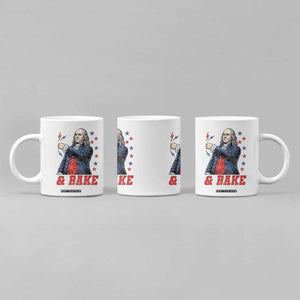And Bake Funny Benjamin Franklin Patriotic Graphic Matching Coffee Mug Vintage Founding Father Distressed Stars and Lightning Bolts Dynamic Duo