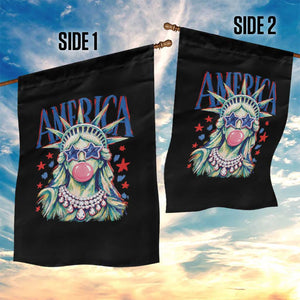 America Statue of Liberty Blowing Bubblegum Garden Flag Star and Glasses Patriotic Summer Vibes Graphic TS02 Print Your Wear