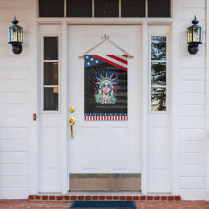 America Statue of Liberty Blowing Bubblegum Patriotic Garden Flag Star and Glasses Summer Vibes Graphic